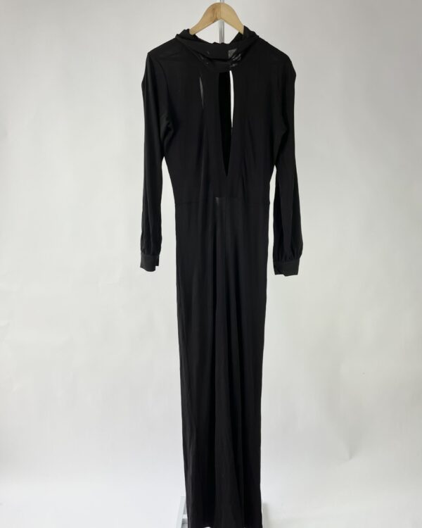 Macacão preto com decote e amarração ANIMALE- M - VENDIDO SISTEMA OTO