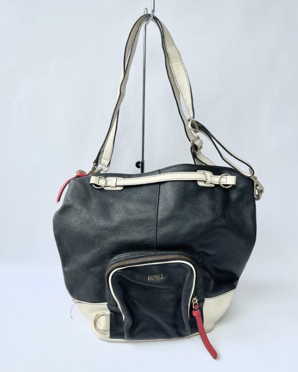 Bolsa couro p&b com vermelho ANIMALE - VENDIDO SISTEMA OTO