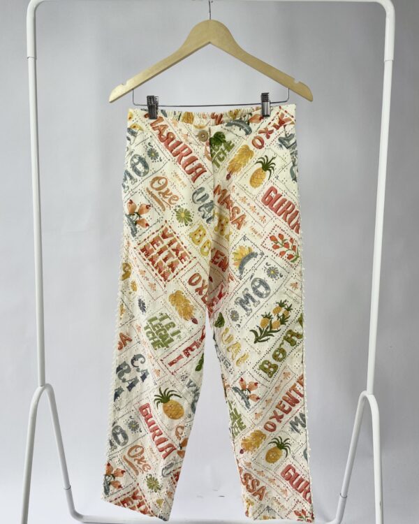 Calça laise estampada FARM - P - VENDIDO SISTEMA OTO