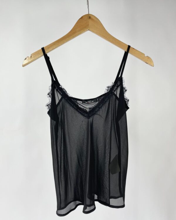 Blusa preta transparente MIXED - P - VENDIDO SISTEMA OTO