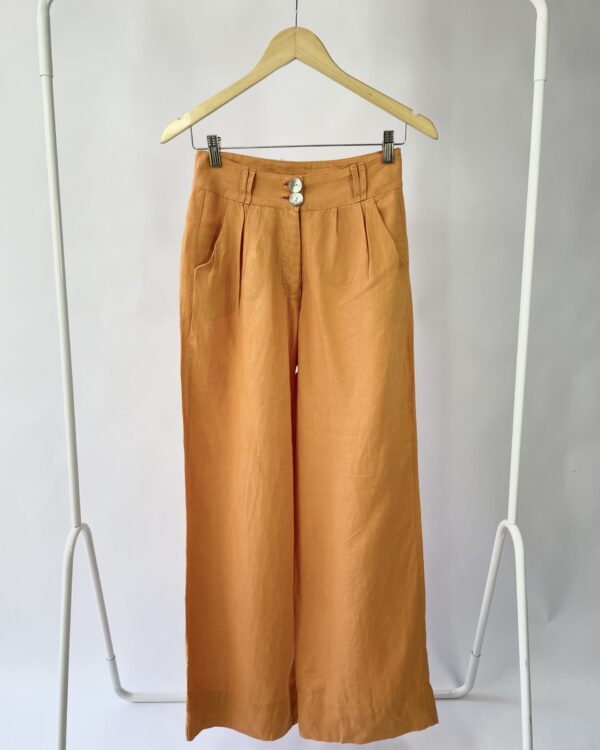 Calça laranja linho JUNIOR COSTA - P - VENDIDO SISTEMA OTO