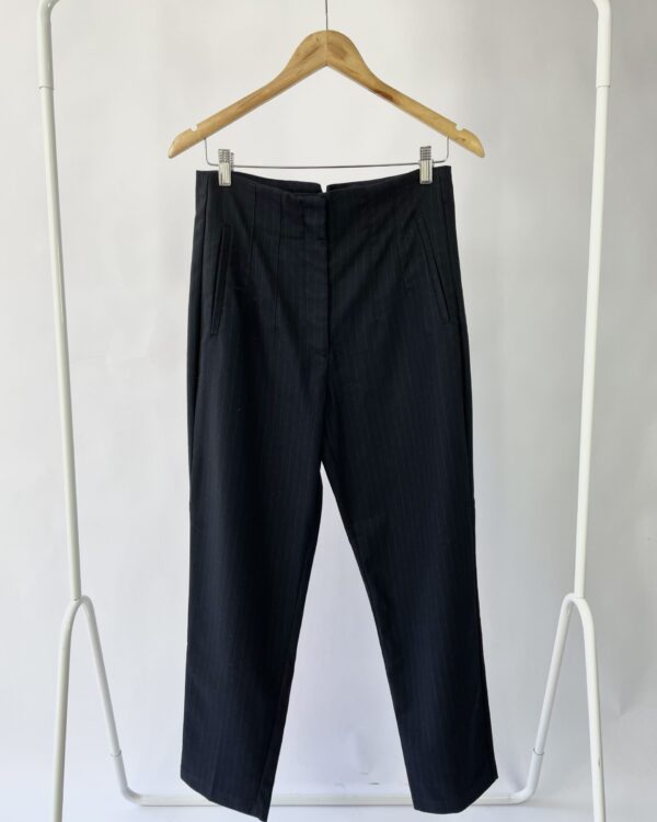 Calça azul marinho risca de giz ZARA - M - VENDIDO SISTEMA OTO