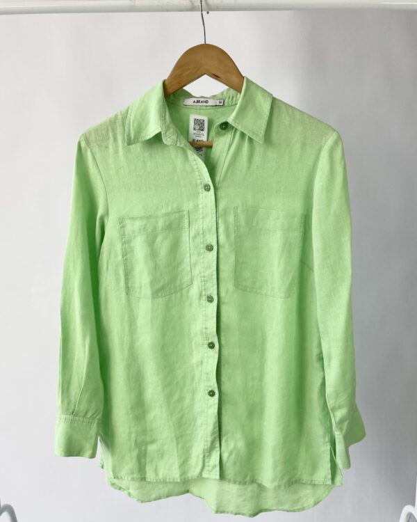 Camisa linho verde limao  A BRAND - 36 - VENDIDO SISTEMA OTO