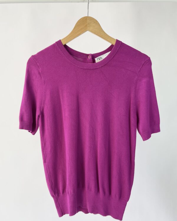 Blusa tricot roxa ZARA - G - VENDIDO SISTEMA OTO