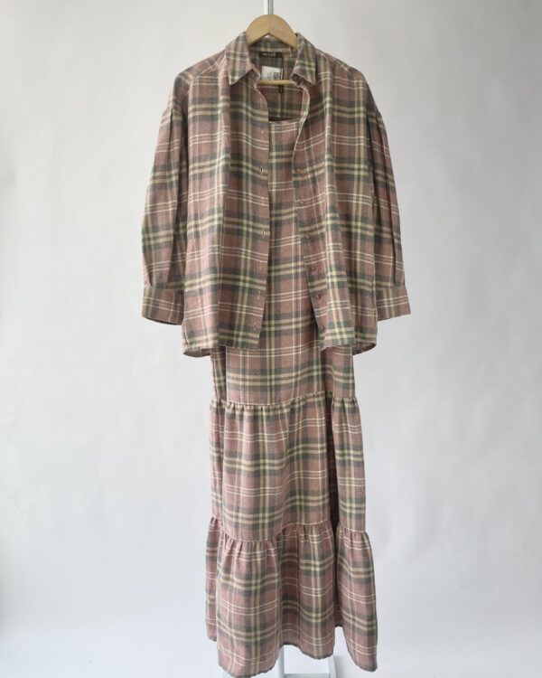 Conjunto vestido e camisa flanelado e xadrex MIXED - M *nunca usado*