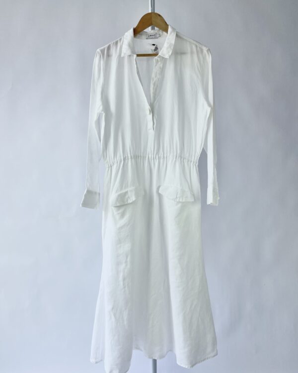 Vestido branco linho ABRAND - 42 - VENDIDO SISTEMA OTO