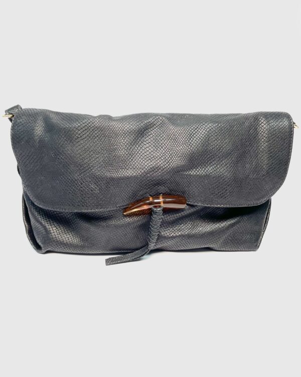 Bolsa couro preto texturizada TAI DAI - VENDIDO SISTEMA OTO