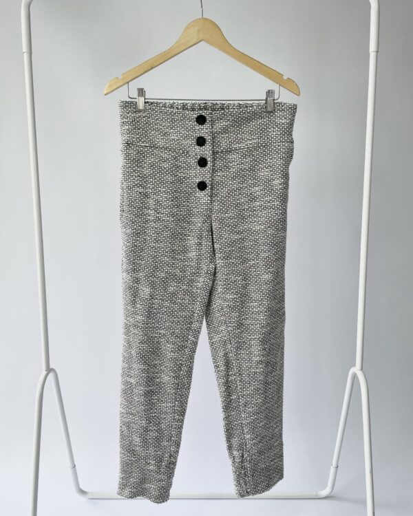 Calça p&b tweed com botões pretos LE BLÉ - M - VENDIDO SISTEMA OTO