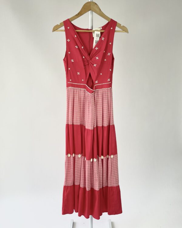 Vestido vermelho com aplicações FERNANDA DI BIASE - PP - VENDIDO SISTEMA OTO