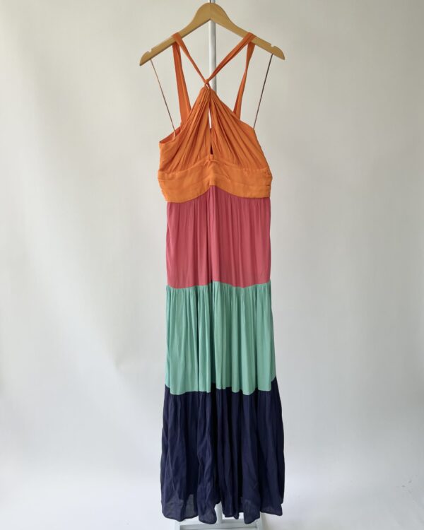 Vestido linho colorido DRESS TO - M - VENDIDO SISTEMA OTO