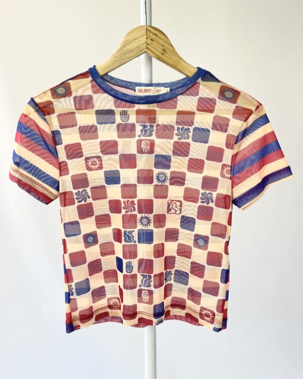 Blusa tule estampada OH BOY - P - VENDIDO SISTEMA OTO