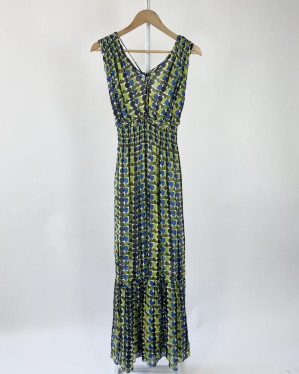 Vestido longo verde algodao ANIMALE - 38 - VENDIDO SISTEMA OTO