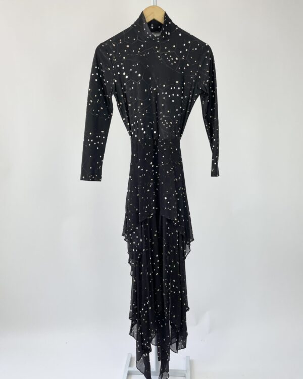 Vestido preto com poás saia transparente ANIMALE - 40 - VENDIDO SISTEMA OTO