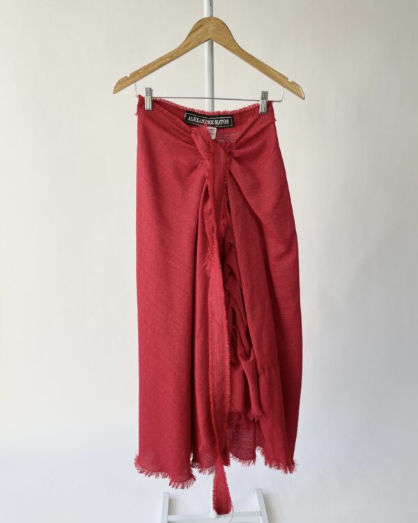 Saia pareô vernelha com textura ALEXANDRE MATOS - G - VENDIDO SISTEMA OTO