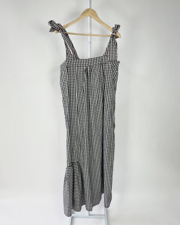 Vestido quadriculado p&b com amarrção alça EVE - G - VENDIDO SISTEMA OTO