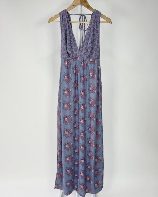 Vestido azul com estampa roxa MARIA FILÓ - P - VENDIDO SISTEMA OTO