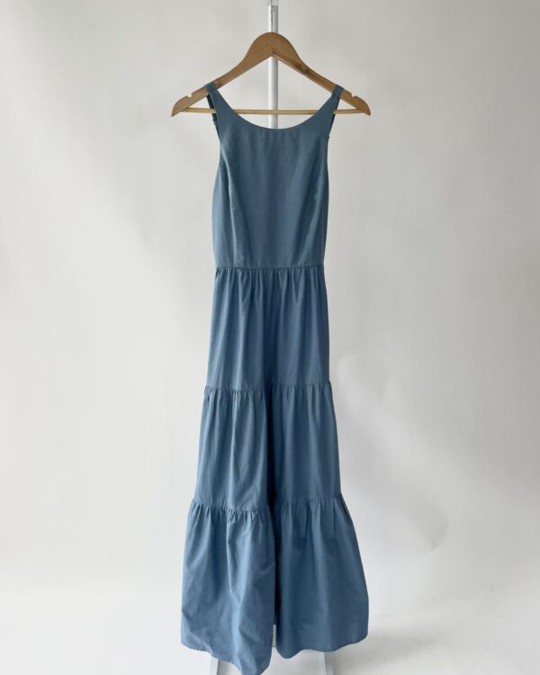 Vestido longo azul FARM - M - VENDIDO SISTEMA OTO