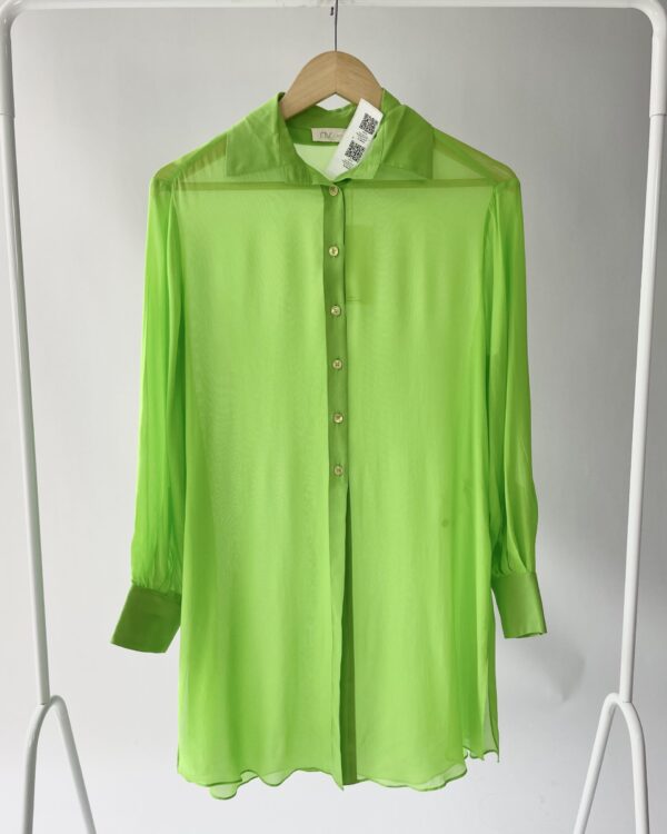 Camisa verde transparente NV - P *nunca usado* - VENDIDO SISTEMA OTO