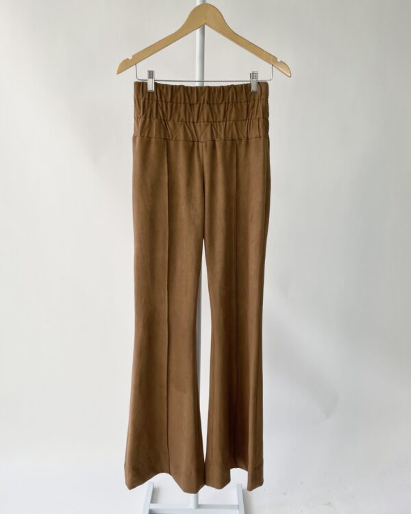 Calça marrom suéde elástico na cintura MISSINCLOF - 36 - VENDIDO SISTEMA ORO