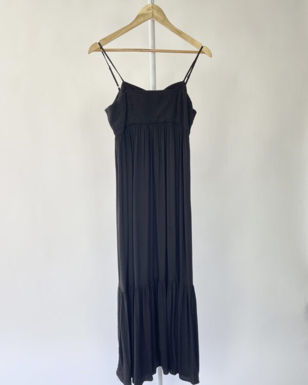 Vestido longo preto alças finas ZARA - M - VENDIDO SISTEMA OTO