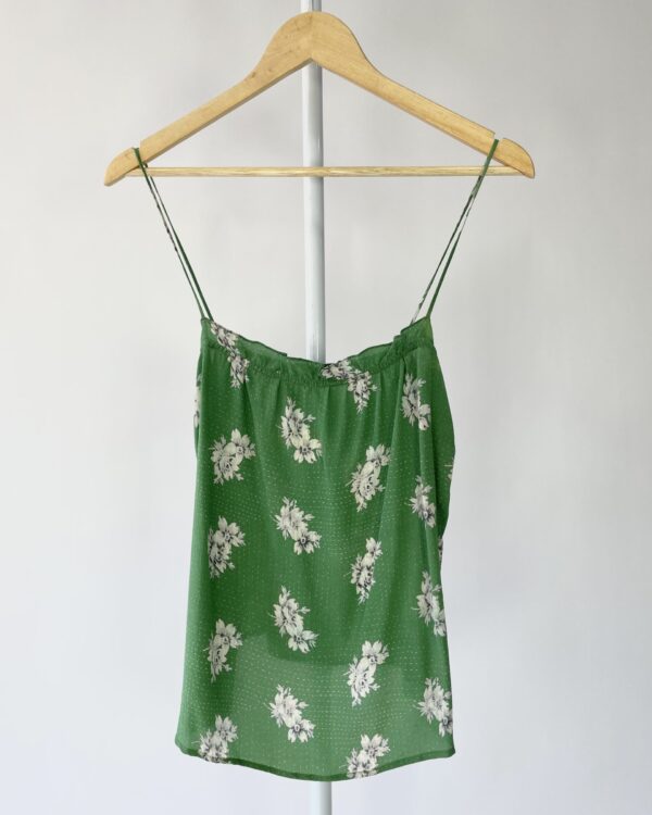 Regata seda alcinha verde estampada ATEEN - 40 - VENDIDO SISTEMA OTO