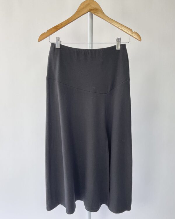 Saia midi malha preta ATEEN - P