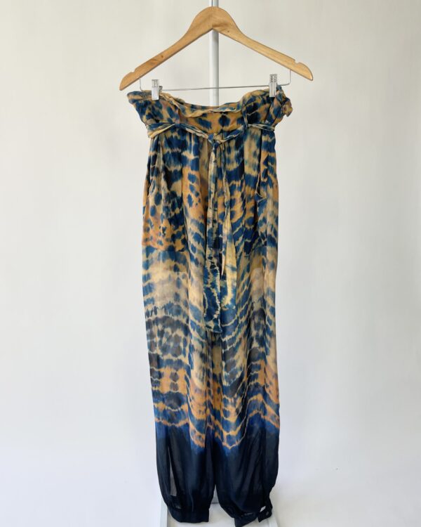 Calça amarela com azul estampada ANIMALE - 40 - VENDIDO SISTEMA OTO