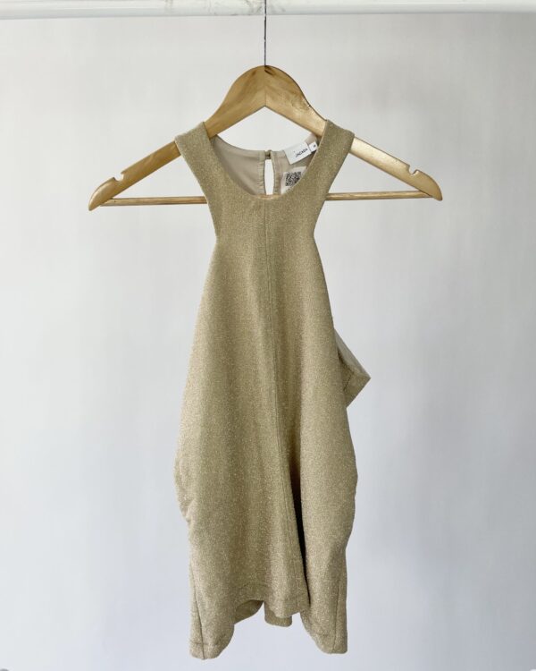 Blusa regata dourada com lurex SACADA - G - VENDIDO SISTEMA OTO