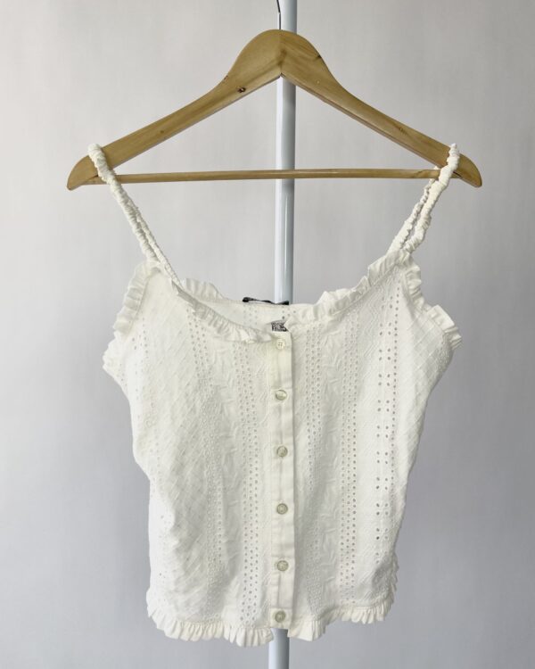 Blusa alcinha laise off white ZARA - G - VENDIDO SISTEMA OTO