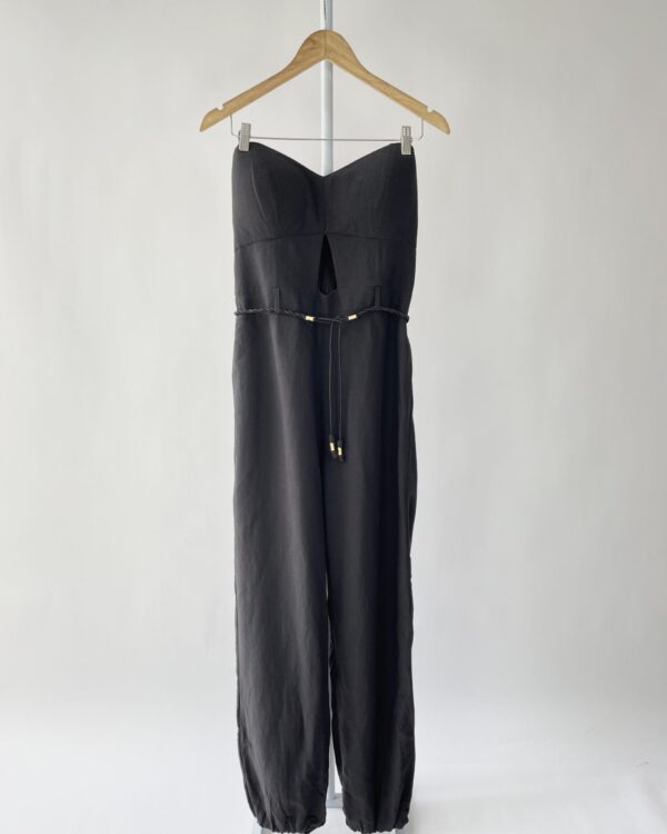 Macacão preto sem alça recorte na cintura VIX - 42 - VENDIDO SISTEMA OTO