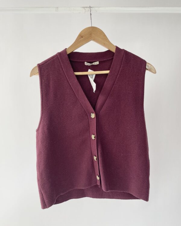 Colete tricot vinho HERING - M - VENDIDO SISTEMA OTO