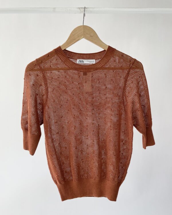 Blusa tricot marron ZARA - M - VENDIDO SISTEMA OTO