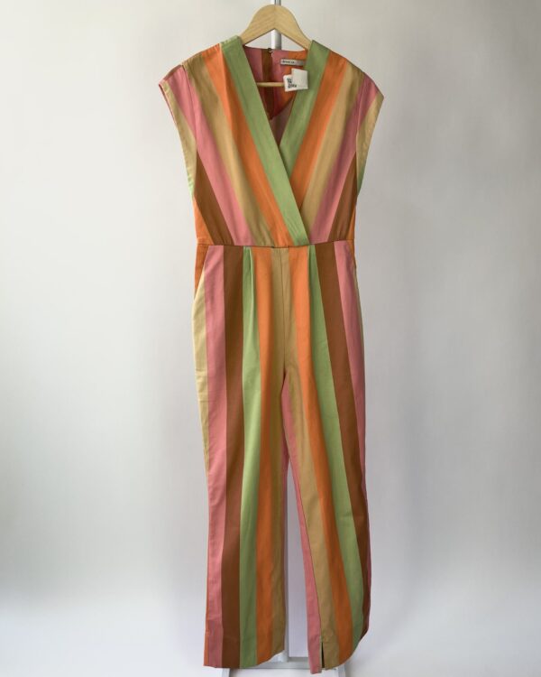 Macacao listras coloridas DRESS TO - P - VENDIDO SISTEMA OTO