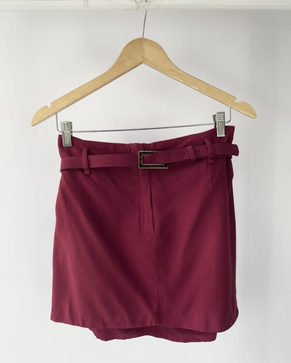 Saia curta com cinto roxa NV - 38 - VENDIDO SISTEMA OTO