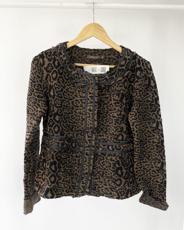 Casaqueto tricot animal print MIXED - M - VENDIDO SISTEMA OTO