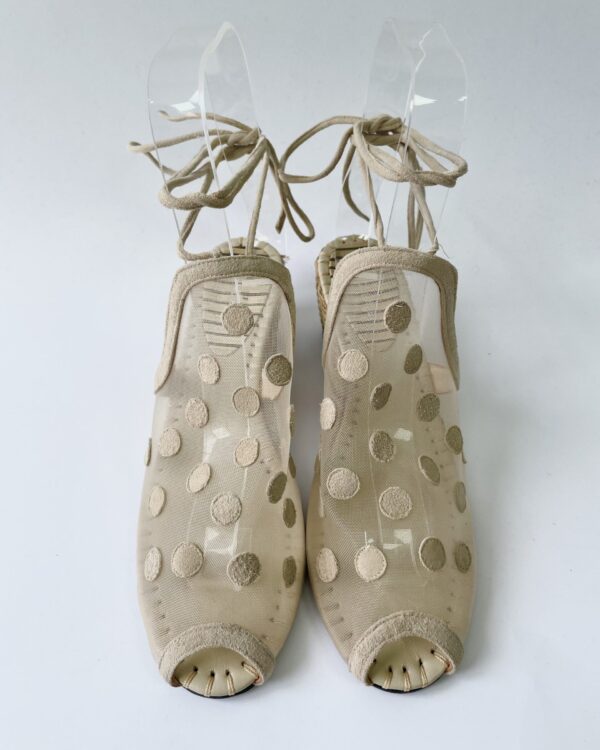 Sandalia frente tela com poa MARCELA B - 38