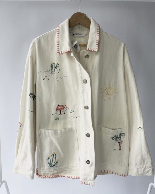 Jaqueta bordados ZARA - M - VENDIDO SISTEMA OTO