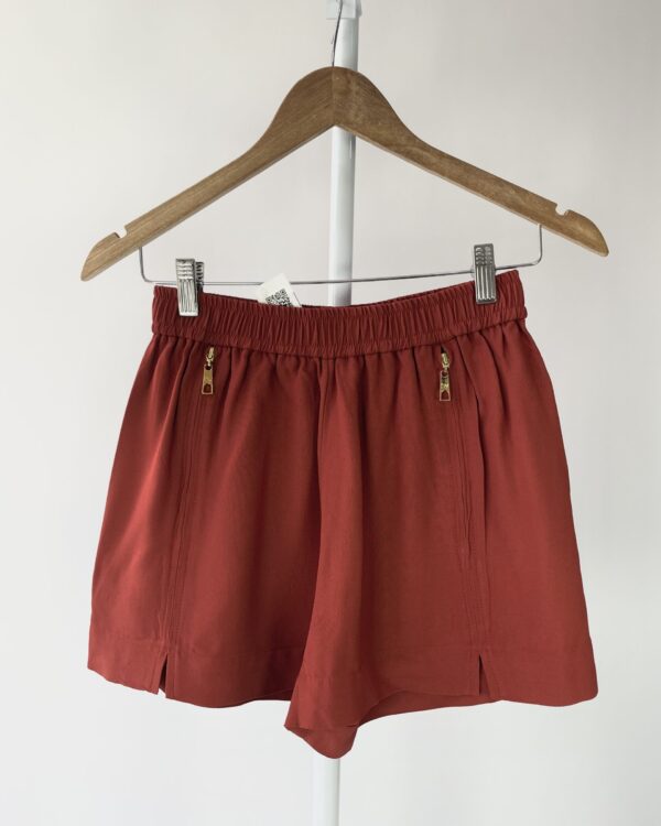 Short terracota com zíper dourado NV - 34