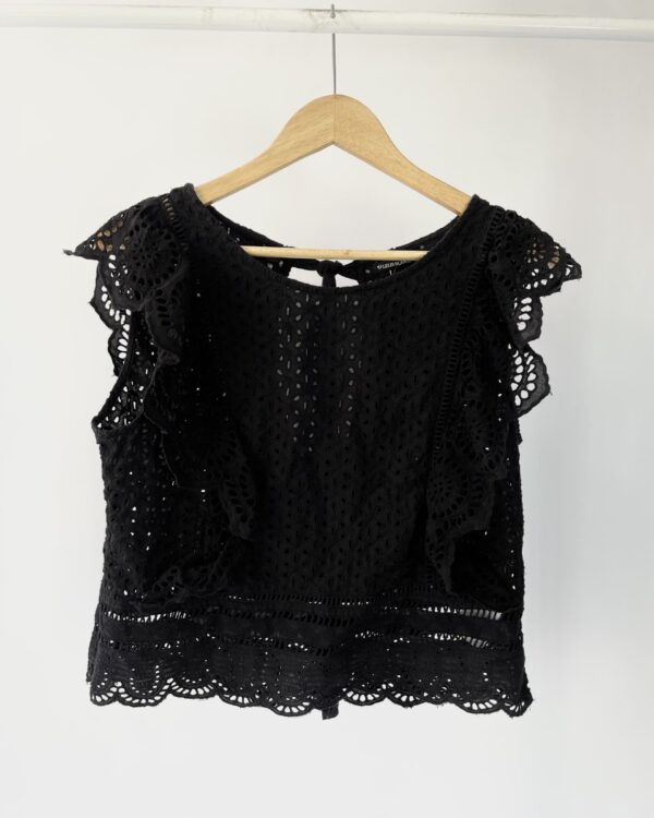Blusa preta lasie  LE LIS BLANC - 42 - VENDIDO SISTEMA OTO