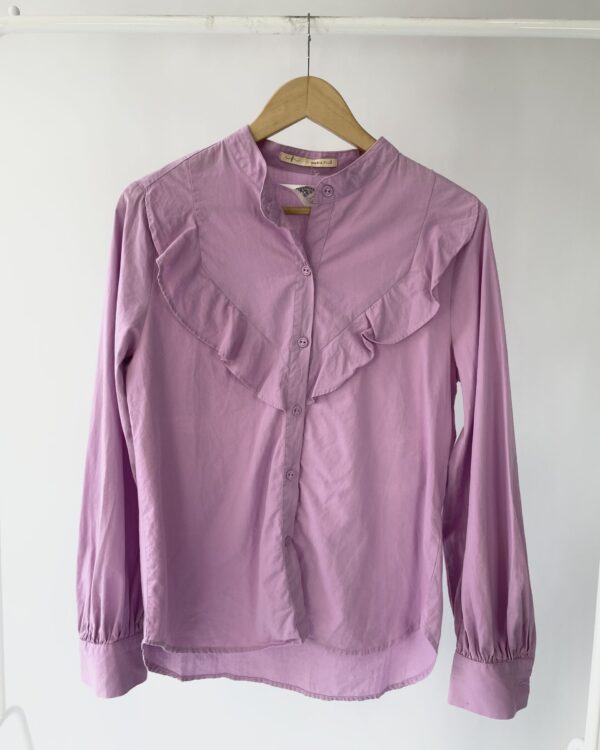 Blusa lilás com babados MARIA FILÓ - P vendido sistema oto