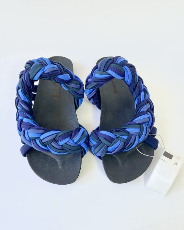 Slide tiras trançadas tons de azu BOTTl+ CIA MARITIMA - 37 *NUNCA USADA* ( COLEÇAO ATUAL)