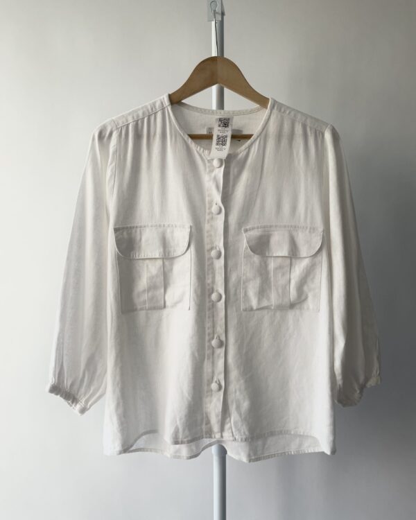 Camisa branca linho MANU MANU - 34 - VENDIDO SISTEMA OTO