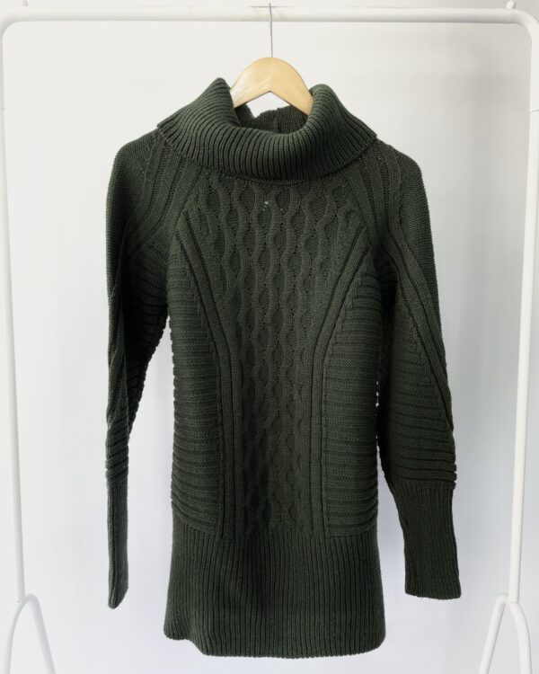 Blusa verde musgo tricot com gola LE LIS BLANC - P - VENDIDO SISTEMA OTO