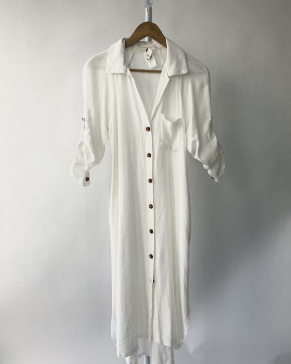 Chemise branca linho CHEZ NOUS - P - VENDIDO SISTEMA OTO