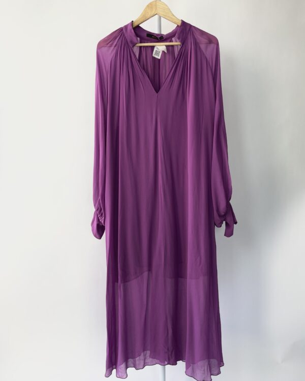 Vestido roxo com manga ANIMALE - P - VENDIDO SISTEMA OTO