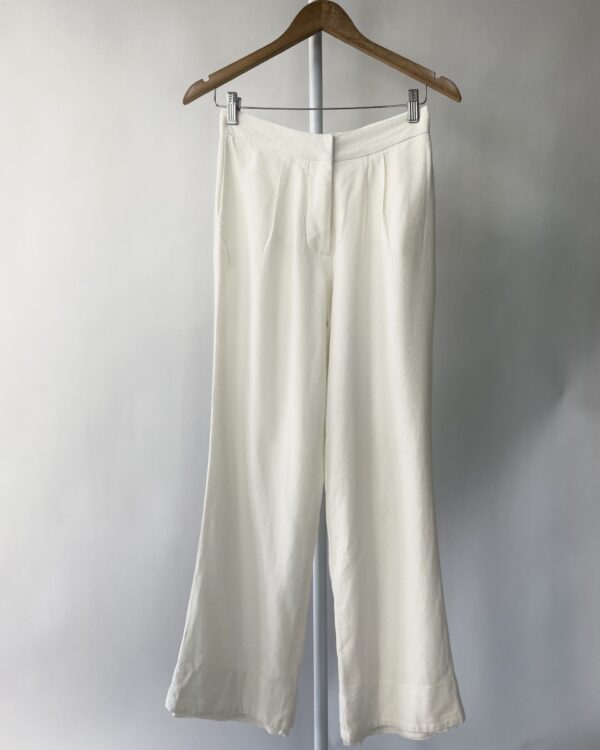 Calça branca linho FERNANDA D BIASE - PP - VENDIDO SISTEMA OTO