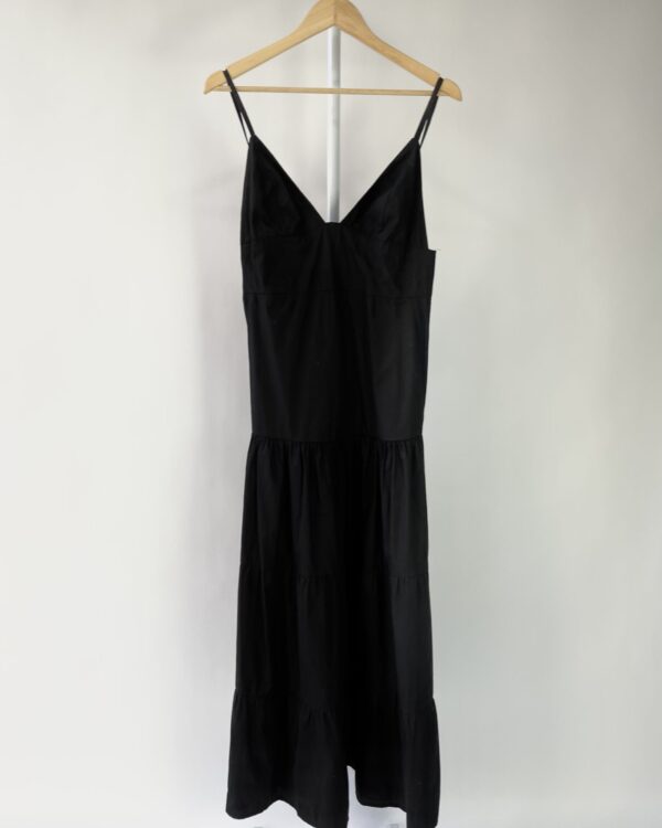 Vestido longo algodao preto LUIZA BOTTO - 32 - VENDIDO SISTEMA OTO