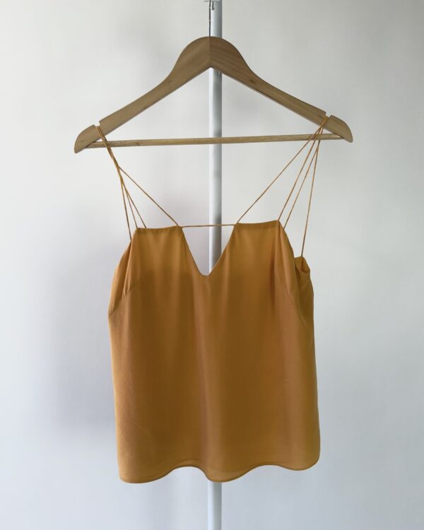 Blusa regata mostarda seda ANIMALE - 36 VENDIDO SITEMA OTO