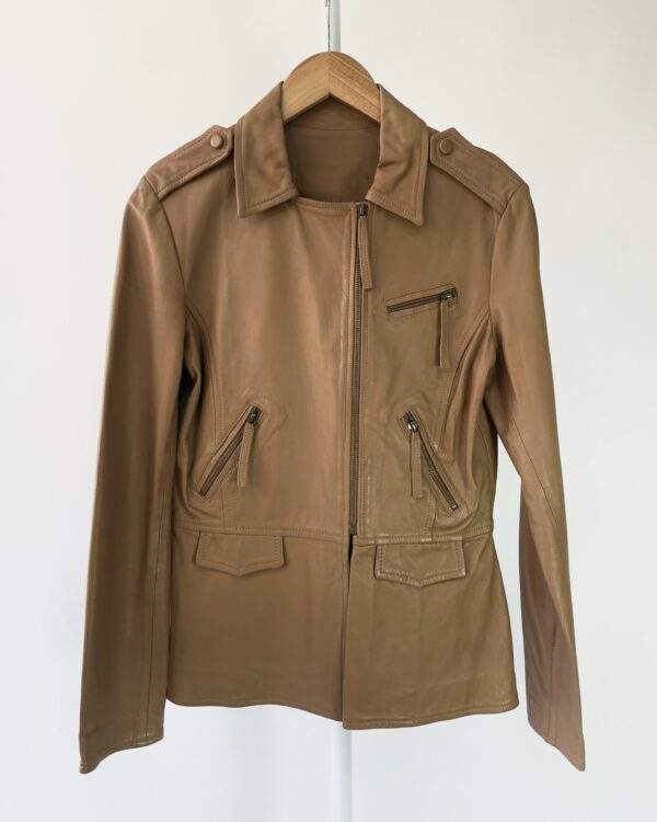 Jaqueta couro caramelo EVA - 36 - VENDIDO SISTEMA OTTO