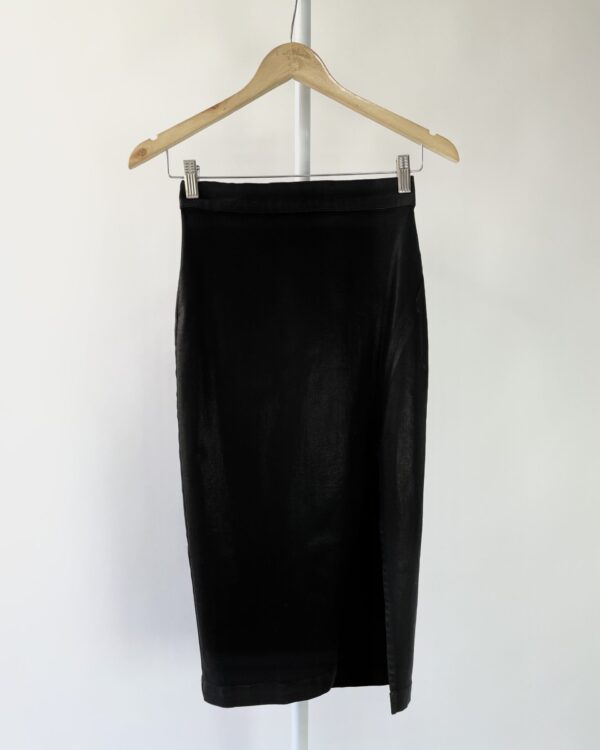 Saia preta midi resinada FOR ALL MANKIND - P *nunca usado* - VENDIDO SISTEMA OTO